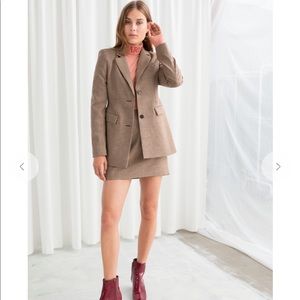 & Other Stories Hourglass Houndstooth Blazer